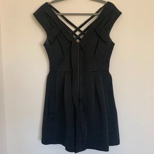 Nanette Lepore Black Zip Front A-line Dress - 6